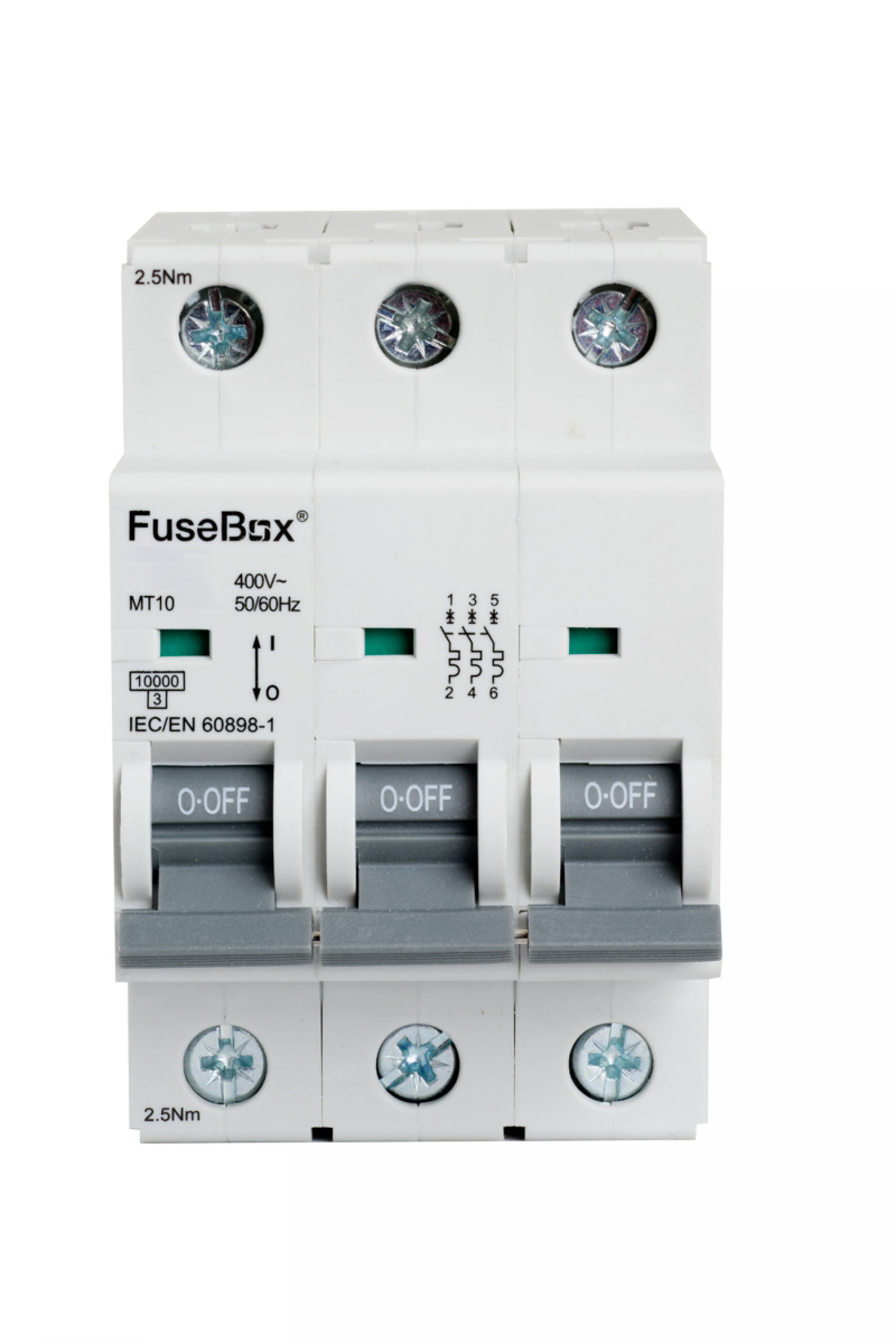 FuseBox MT10C103 10A 10kA C Type Triple Pole MCB